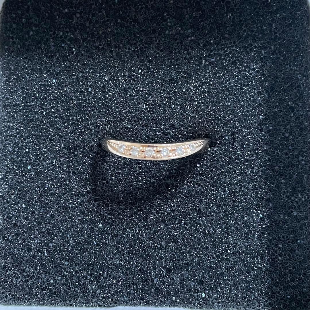 ★曲線美★スタージュエリー K18ダイヤモンドリング 0.06CT 5号