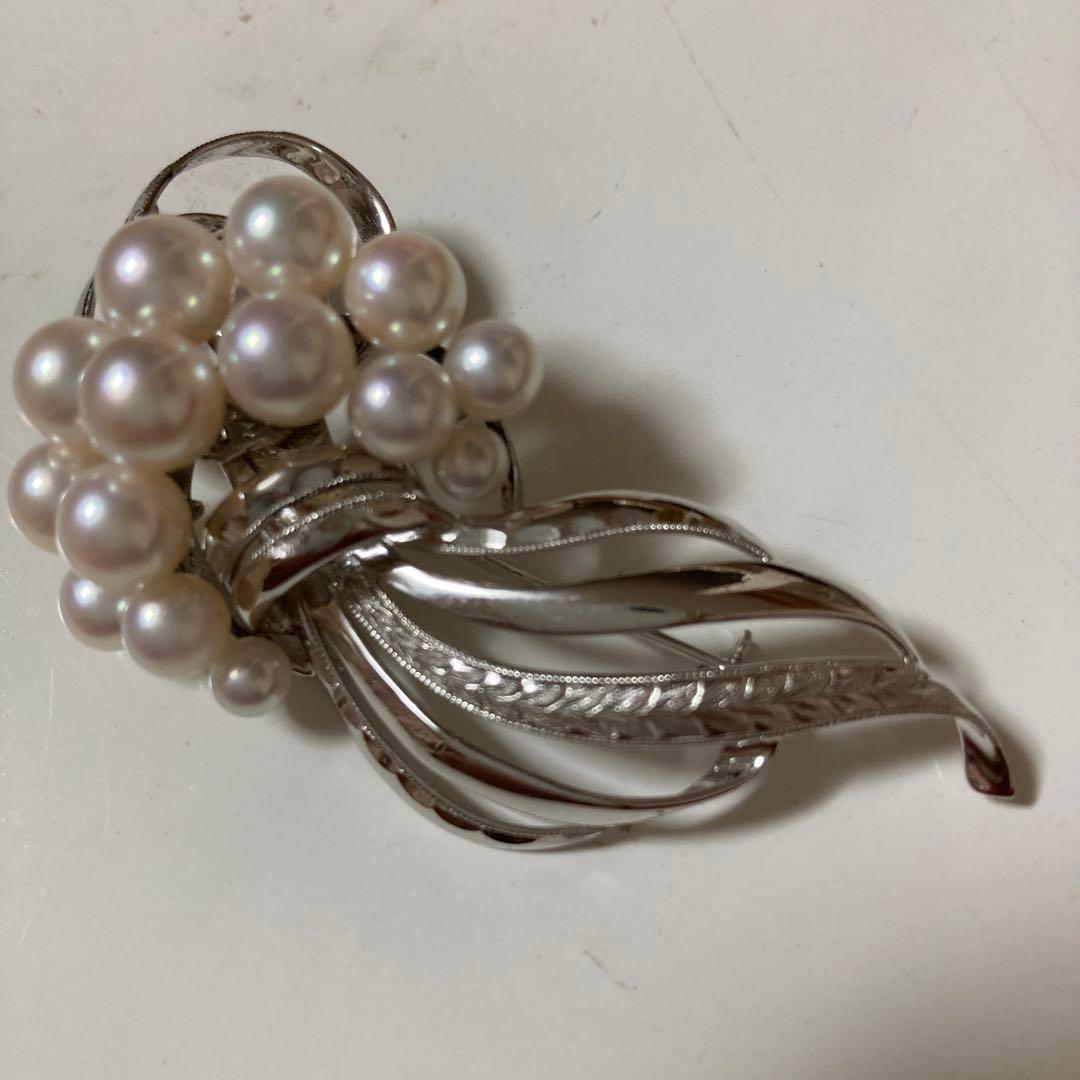 未使用品　田崎真珠　パールブローチ
