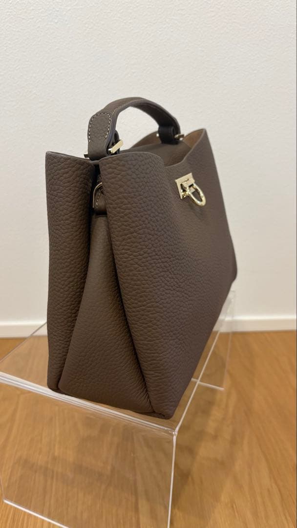 HAYNI トープ　2wayレザーショルダー/ハンドバッグ