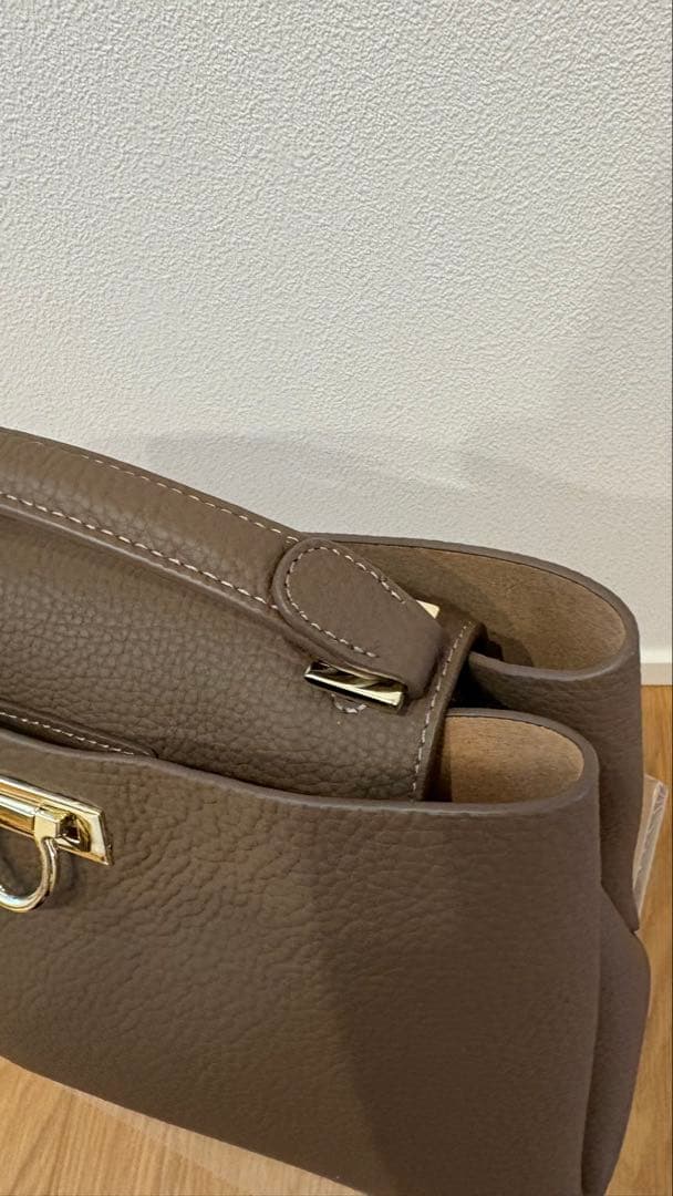 HAYNI トープ　2wayレザーショルダー/ハンドバッグ