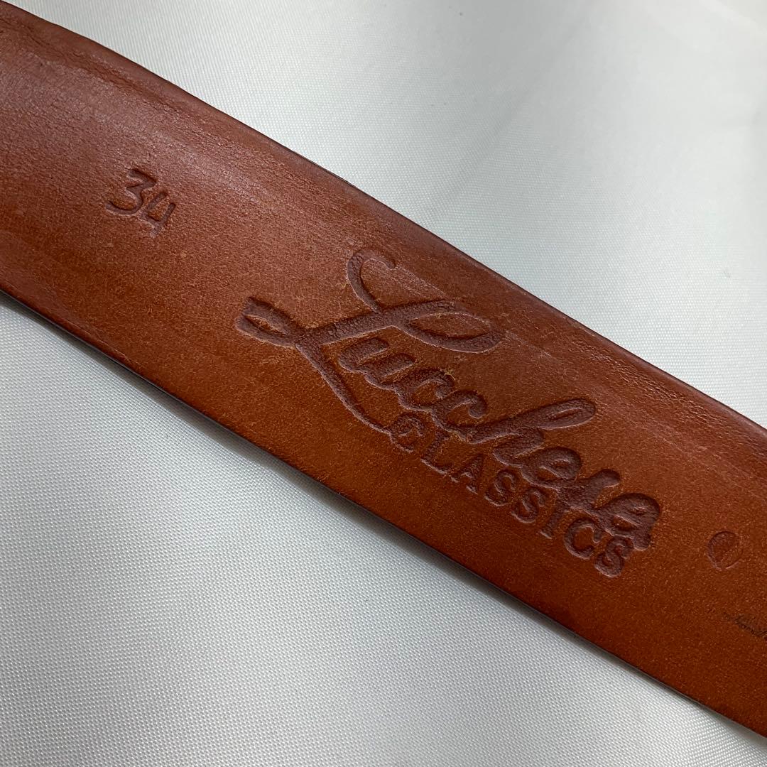 ルケーシー ベルト オーストリッチ ダークブラウン 34インチ