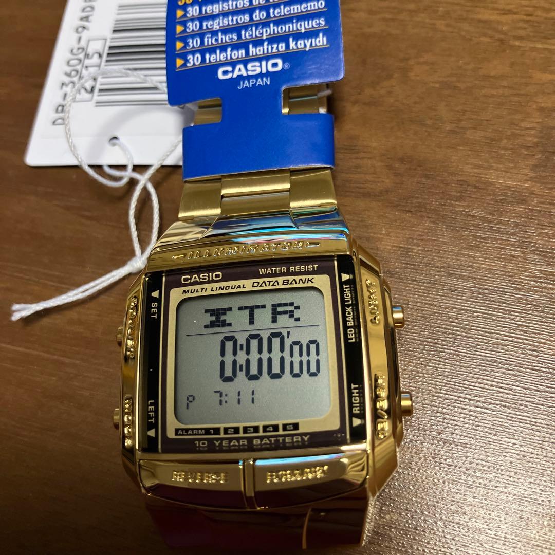 新品未使用　CASIOデータバンク　DB-360G-9 ゴールド