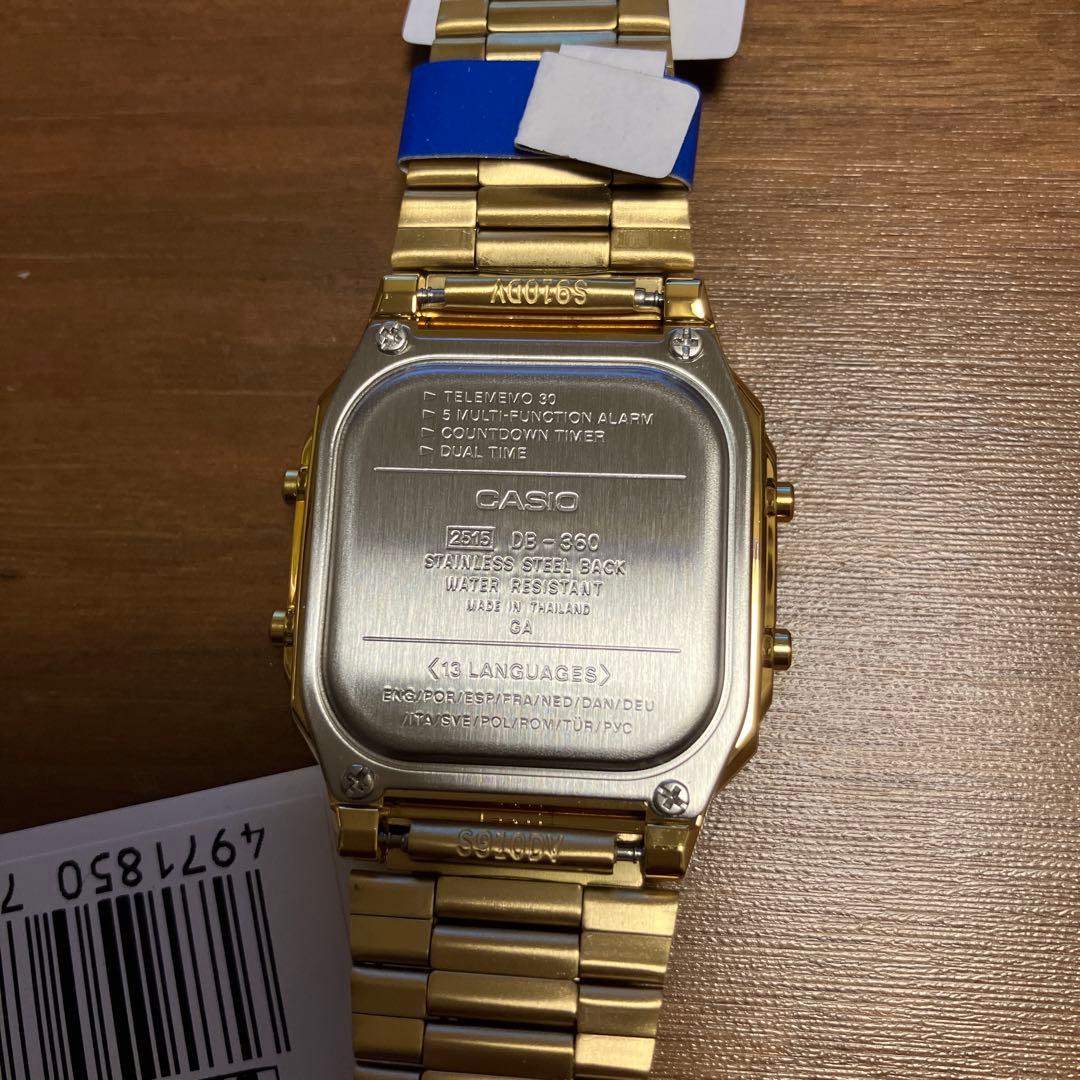 新品未使用　CASIOデータバンク　DB-360G-9 ゴールド