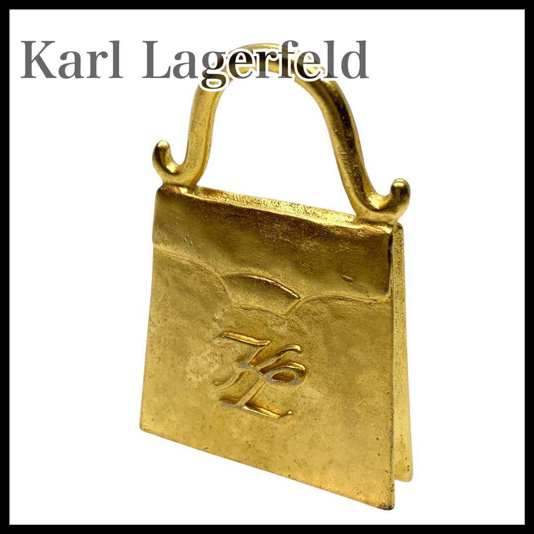 Karl Lagerfeld カールラガーフェルド バッグ型 ブローチ ロゴ