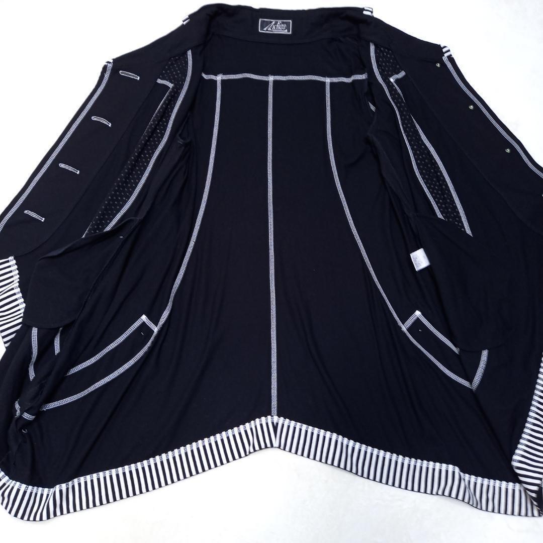 極美品✨大きいサイズ エイココンドウ サイズ42 切替変形ジャケット ブラック