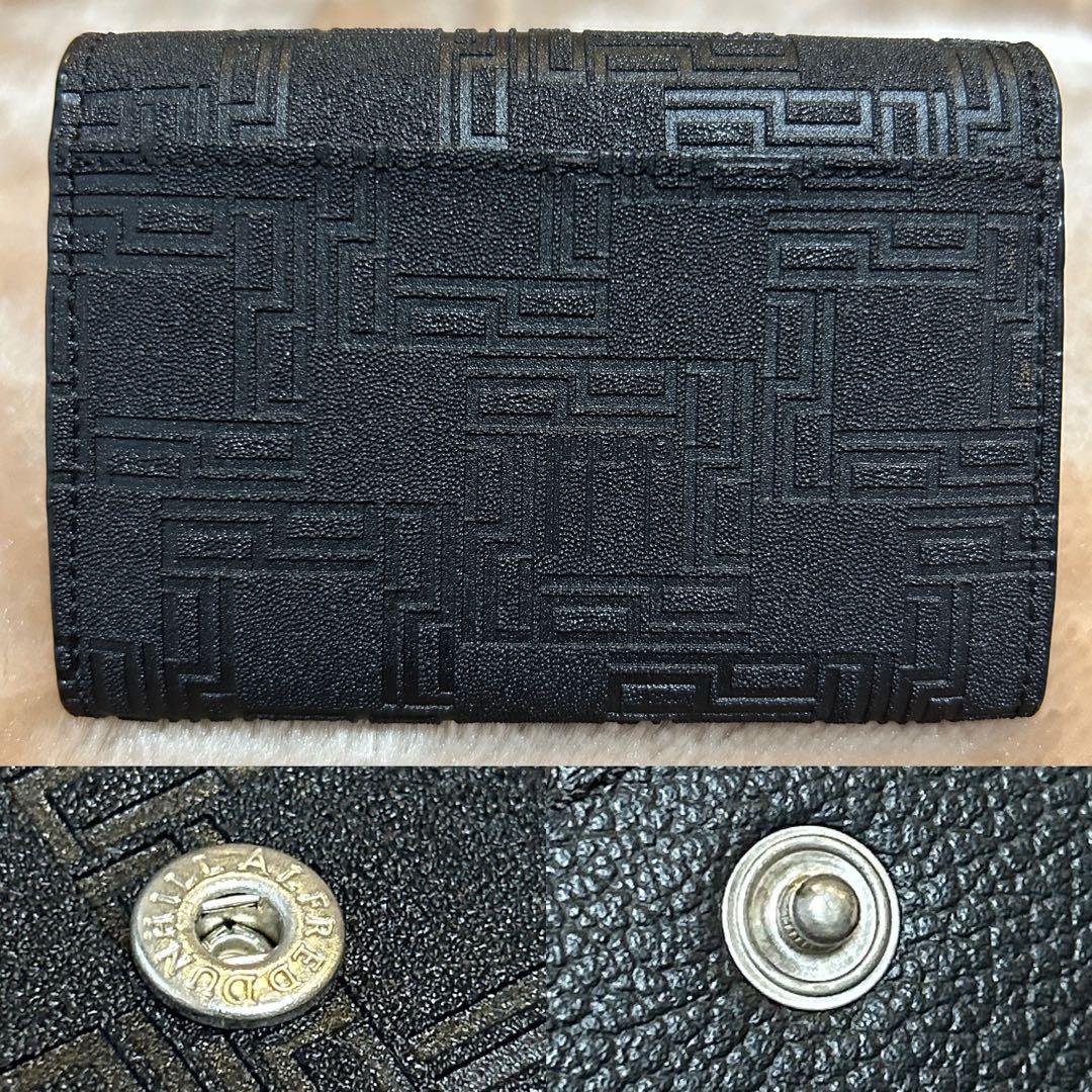 美品dunhillダンヒル名刺入れカードケース黒カード入れメンズ箱付きブラック