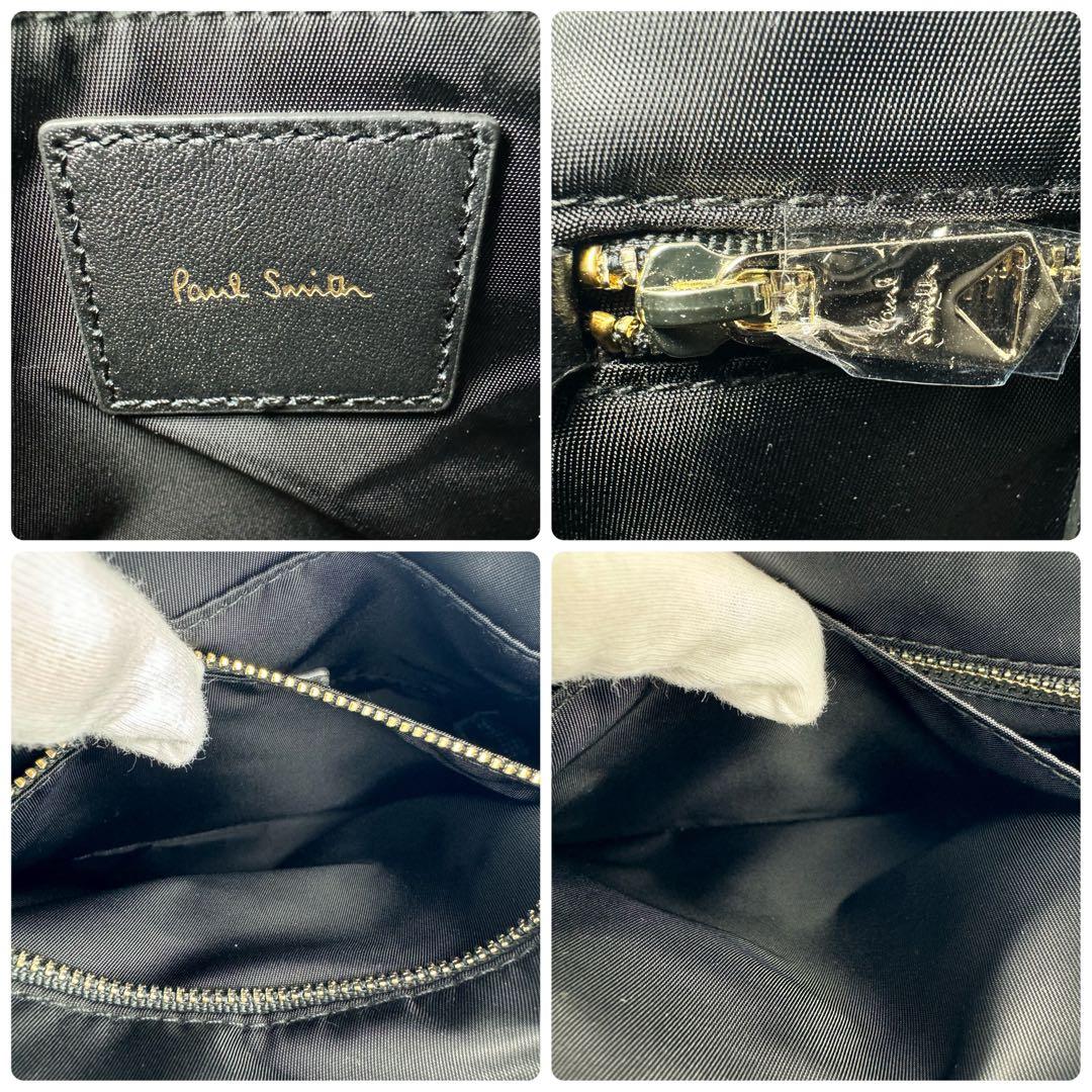 【未使用】ポールスミス　ボディバッグ　斜め掛け　ナイロン　レザー　黒