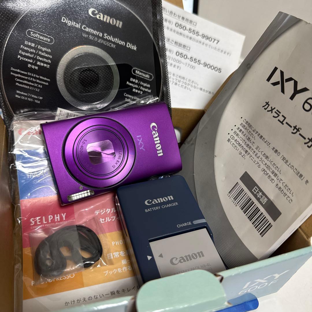 Canon IXY 600F パープル 箱取説付き