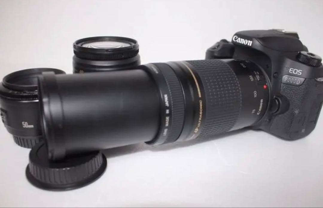 保証付/Canon EOS 9000D/標準&望遠&単焦点トリプルレンズセット