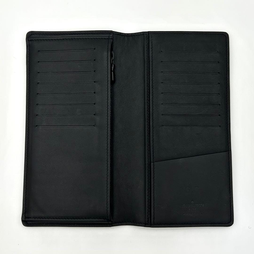 【美品】ルイヴィトン モノグラム シャドウ ブラザ 長財布 ブラック メンズ