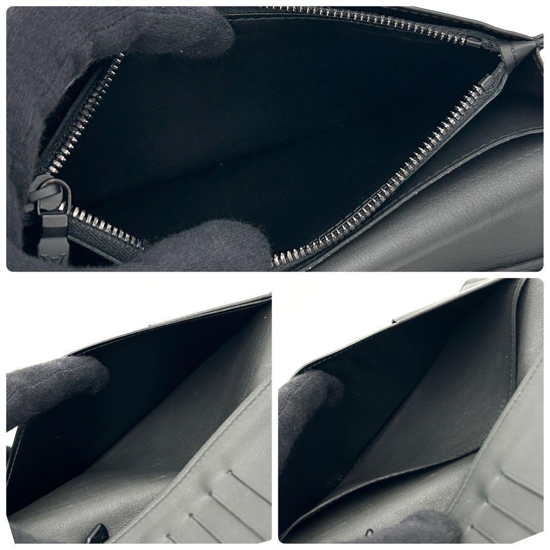 【美品】ルイヴィトン モノグラム シャドウ ブラザ 長財布 ブラック メンズ