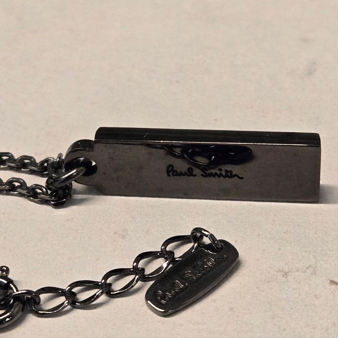 Paul Smith　ポールスミス　ネックレス　ペンダント　プレート　ロゴ　黒