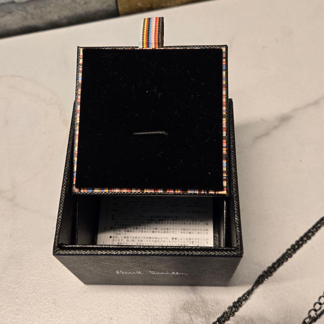 Paul Smith　ポールスミス　ネックレス　ペンダント　プレート　ロゴ　黒