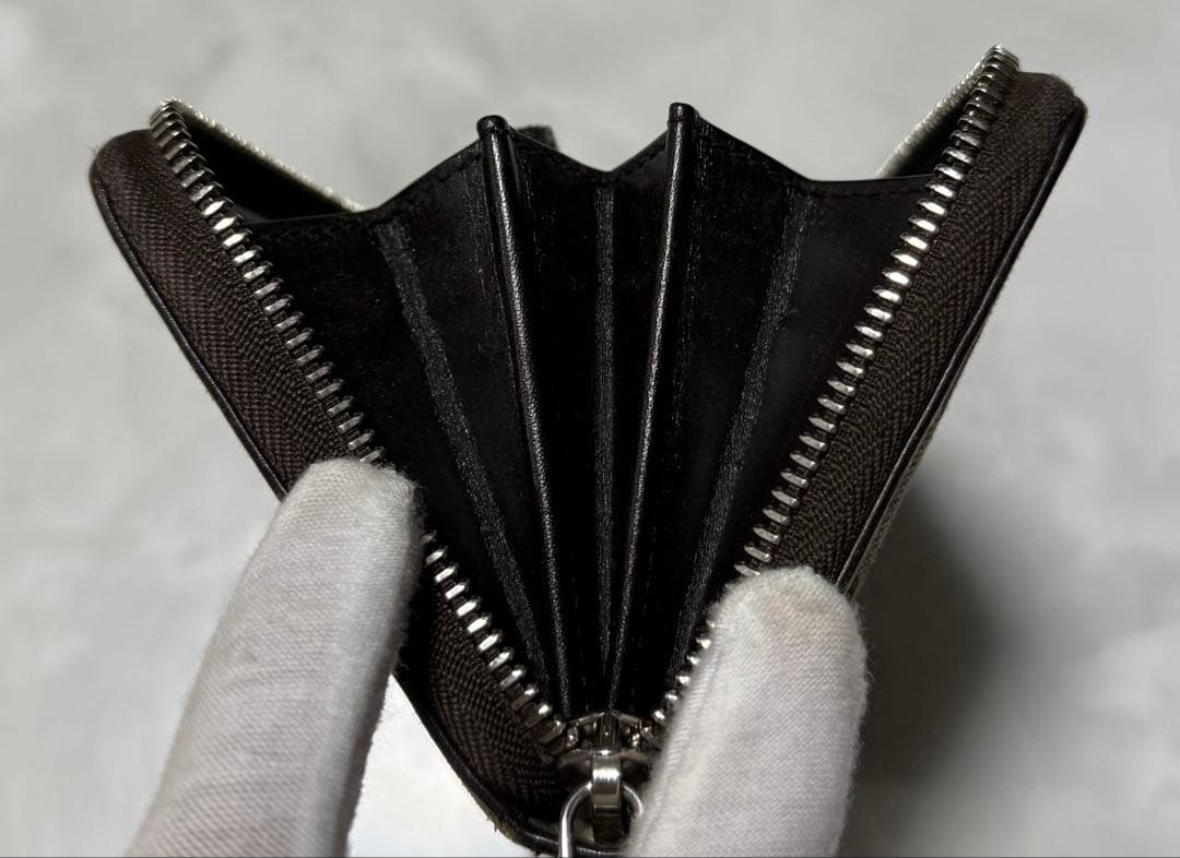 美品‼️ GUCCI 長財布 GGキャンバス ラウンドファスナー