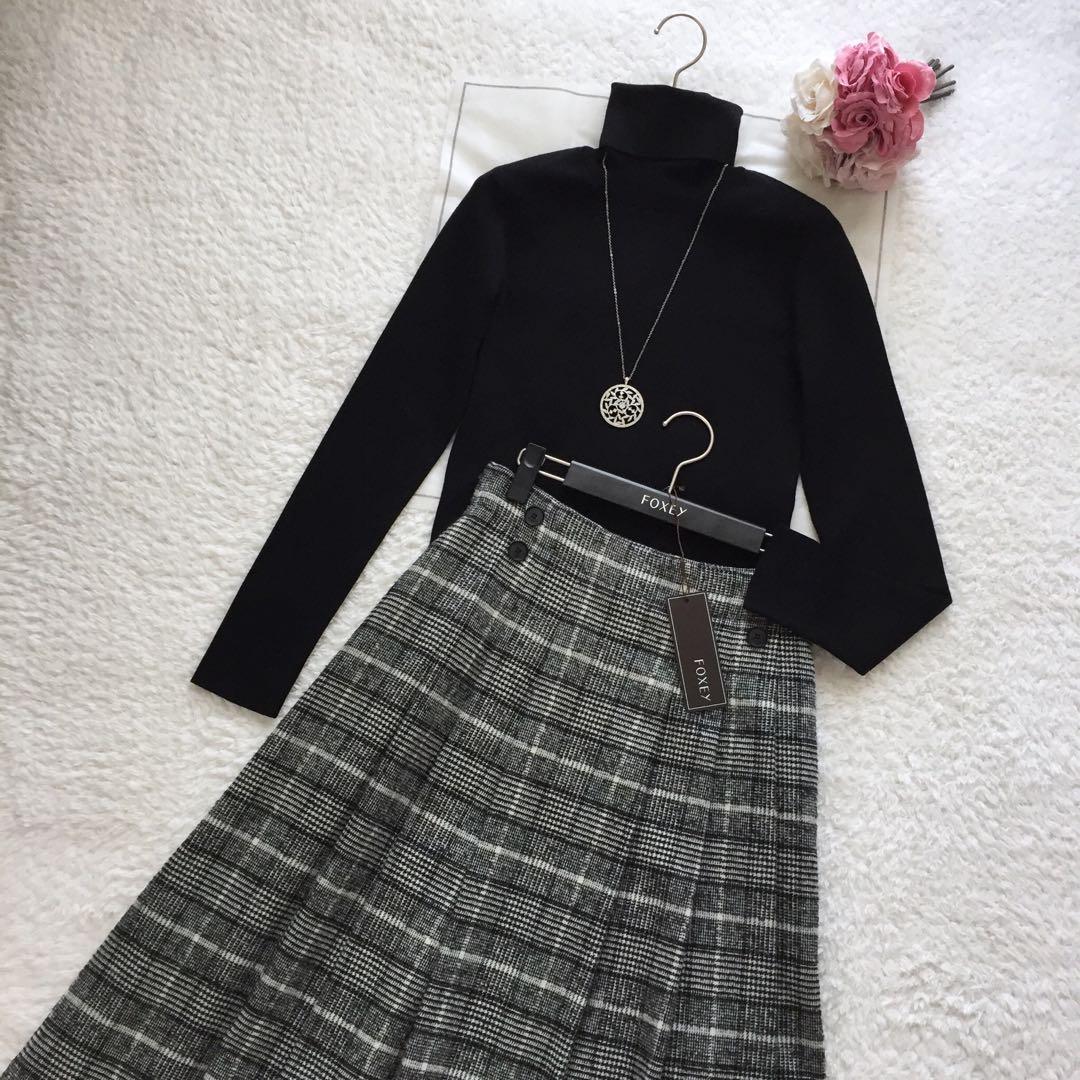 ◎出品2月10日まで◎フォクシー　ニット　タートル　ブラック