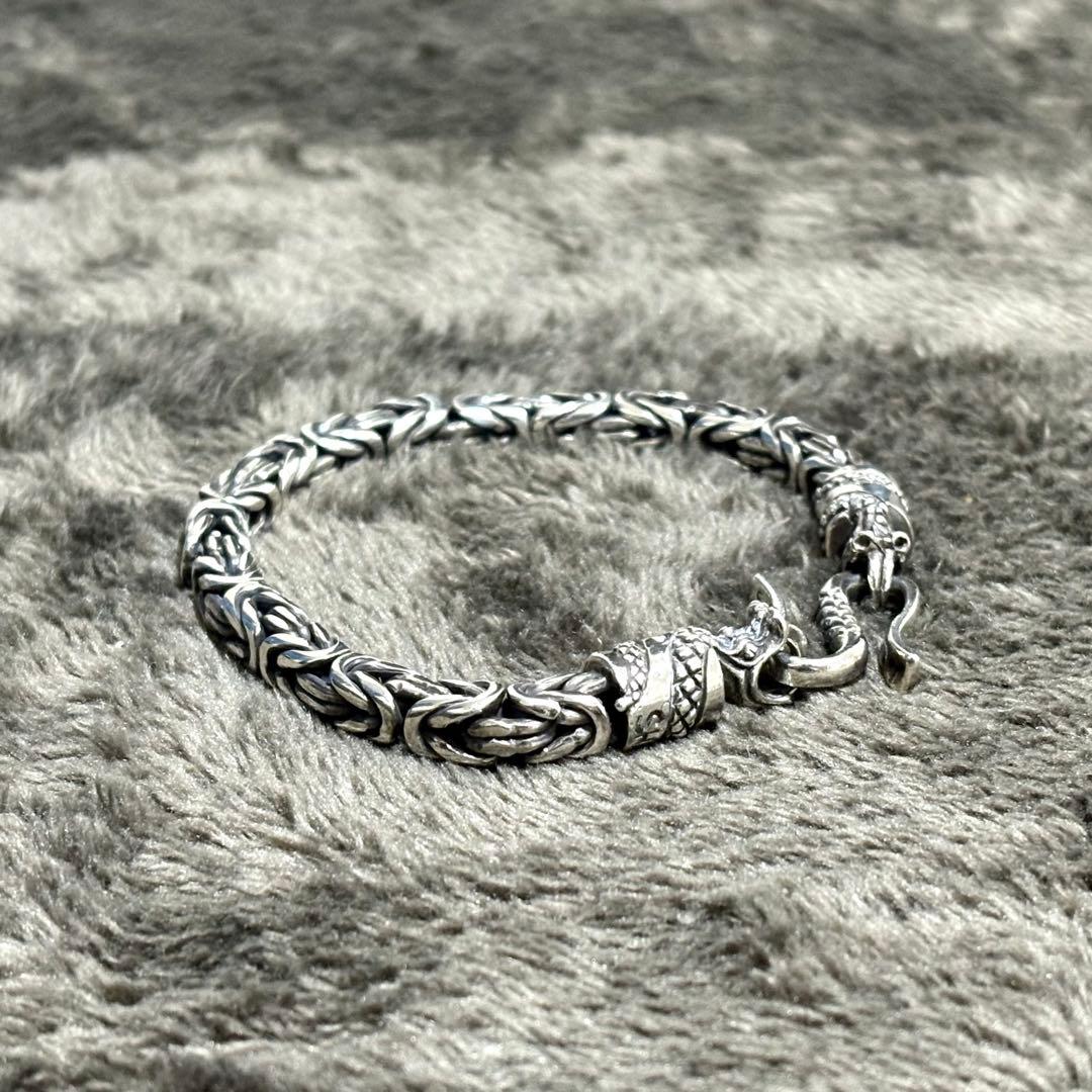 byzantine bali chain bracelet silver 刻印