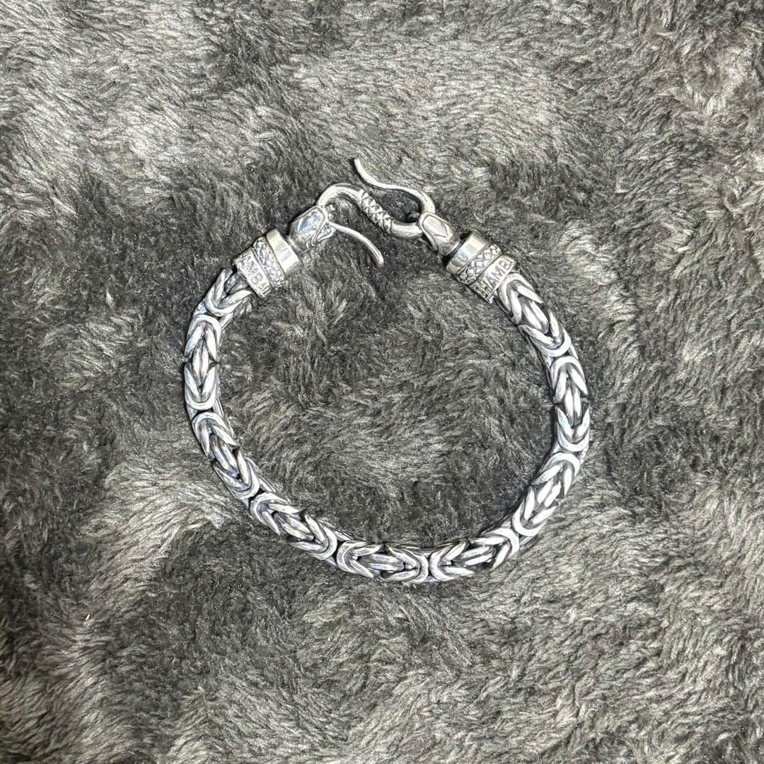 byzantine bali chain bracelet silver 刻印