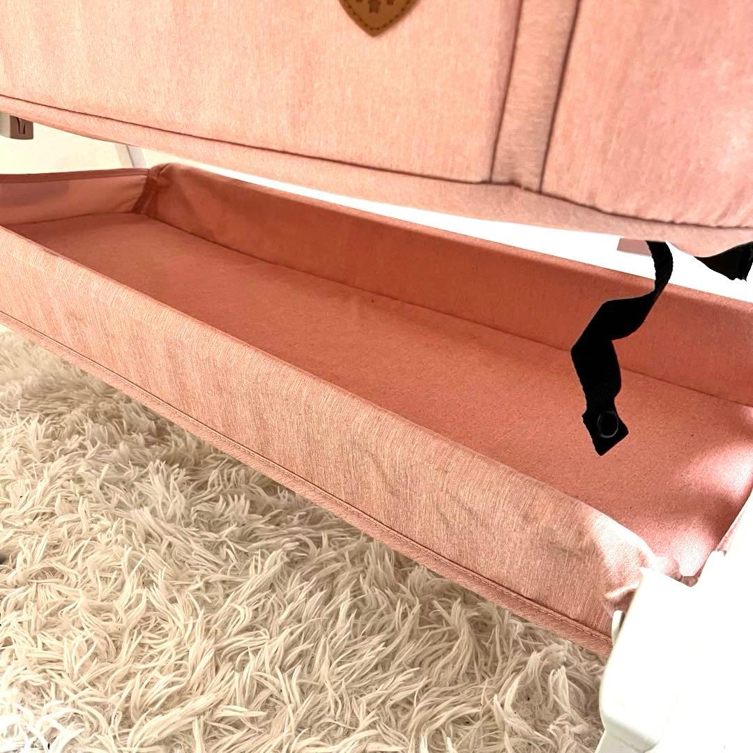 HZDMJ 折りたたみ ベビーベッド ピンク