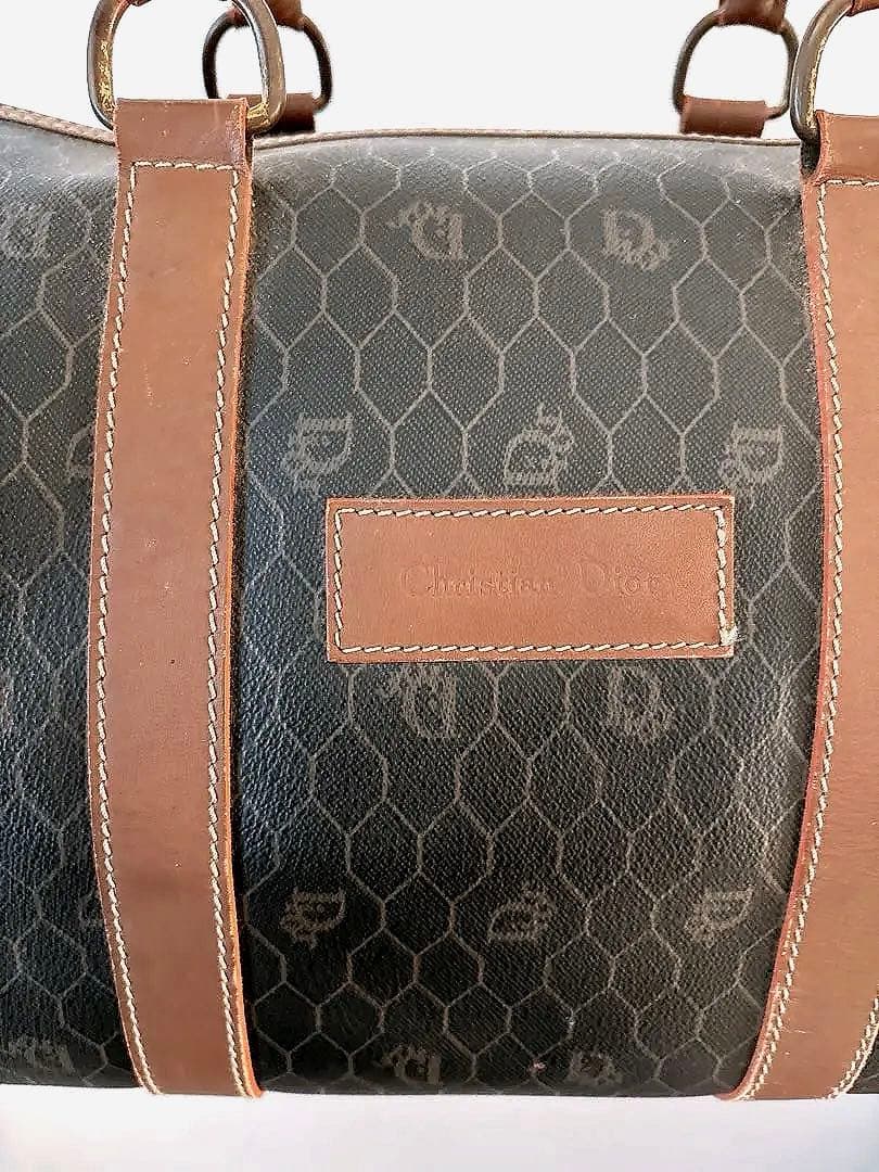 【週末価格】Christian Dior ボストンバッグ PVC ハニカム 総柄