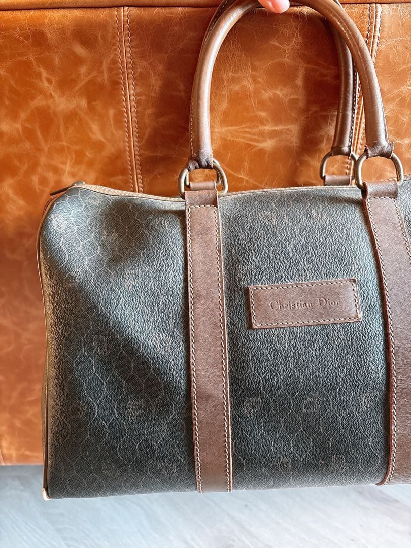 【週末価格】Christian Dior ボストンバッグ PVC ハニカム 総柄