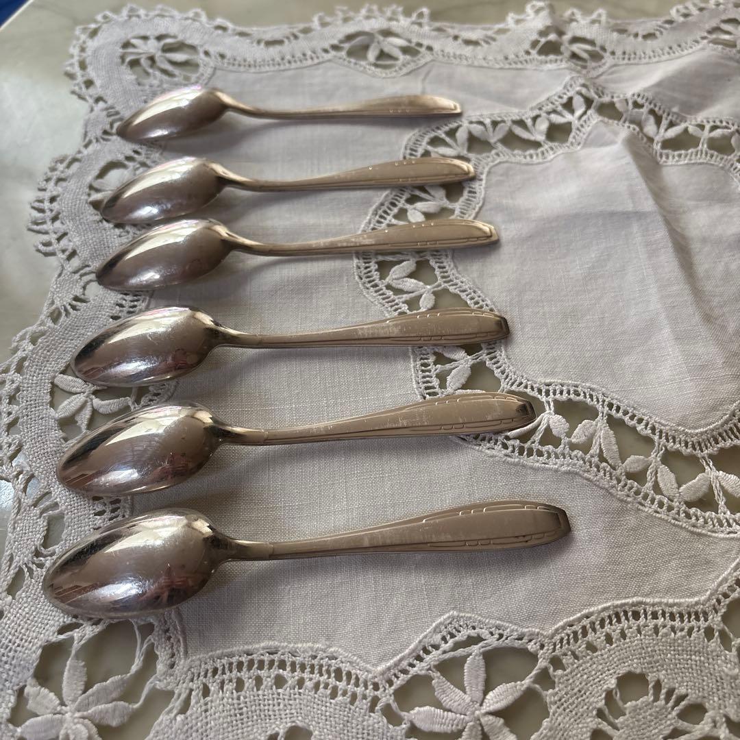 フランス　アンティーク　ヴィンテージ　APOLLO スプーン　6本　銀食器