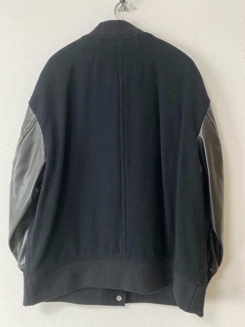 Spick &span ブラック スタジャン ウール・合成皮革