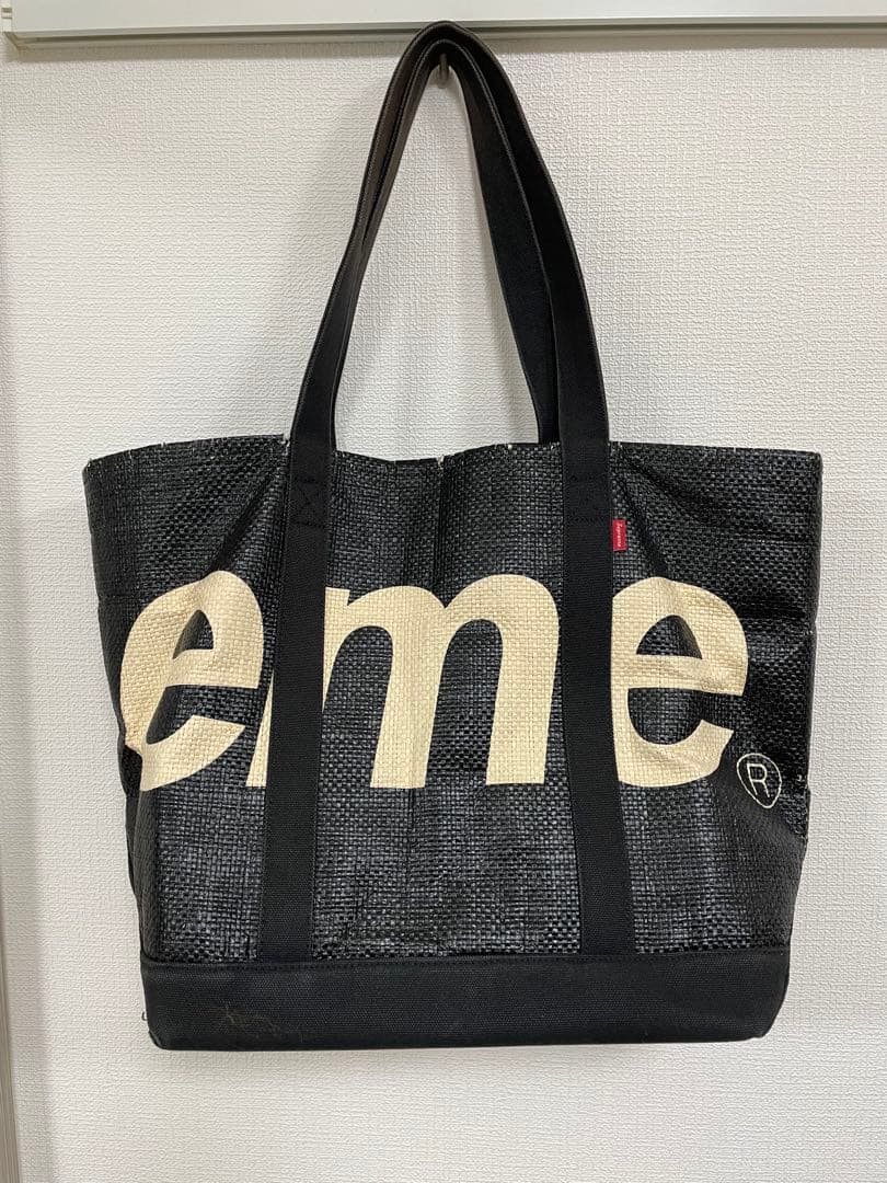 シュプリーム）Raffia Tote（ラフィア トートバッグ）