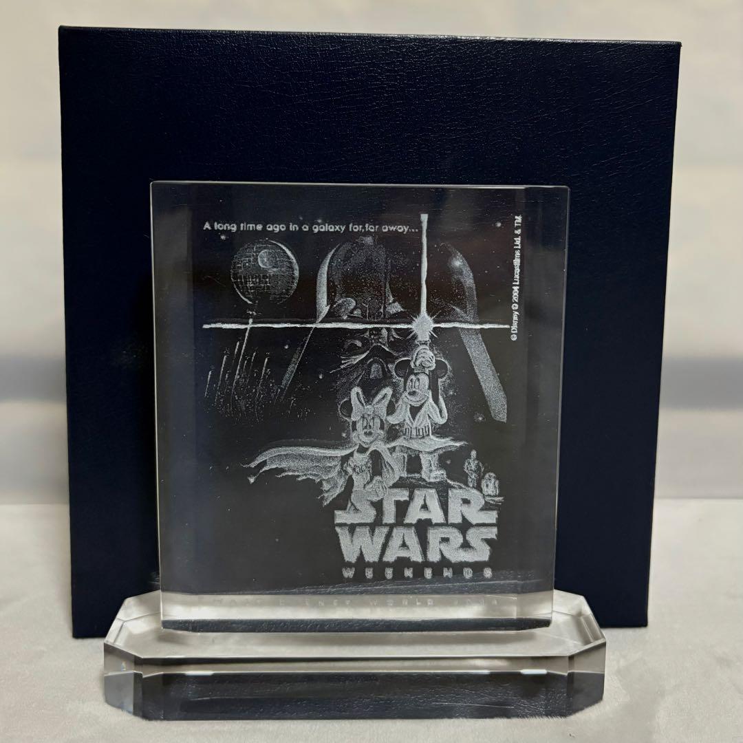 スターウォーズウィークエンド2004 ミッキー＆ミニー クリスタルスタンド