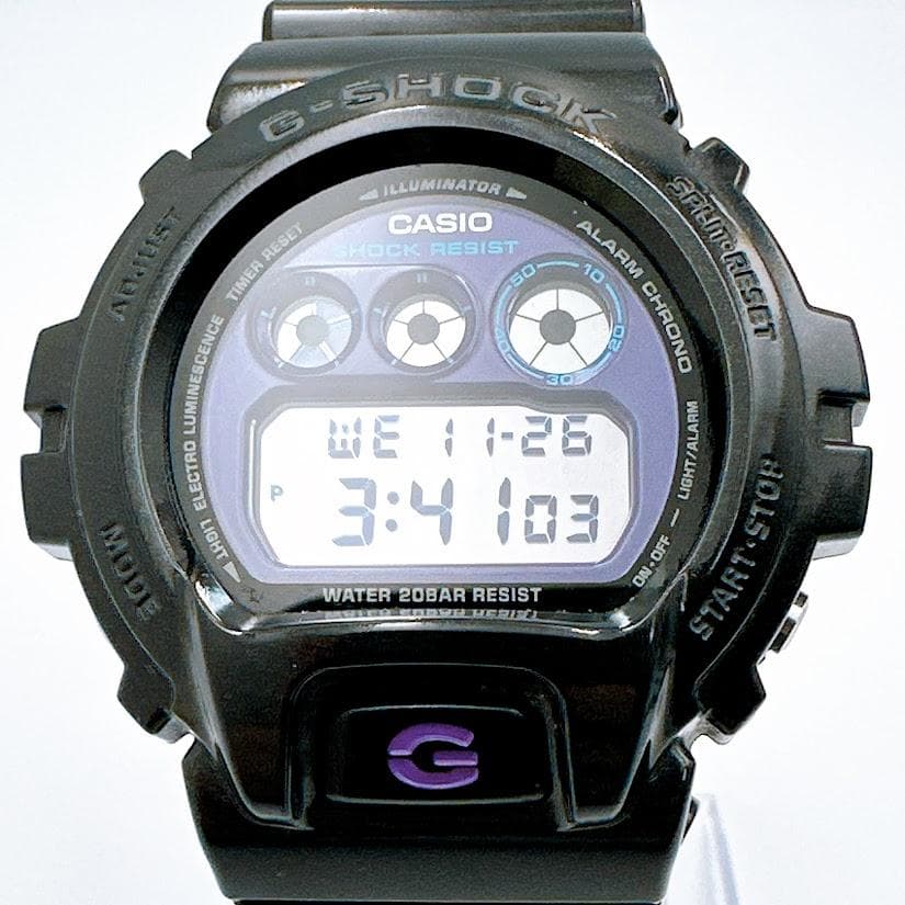 美品 カシオ G-SHOCK DW-6900MF 紫 デジタル メンズ腕時計