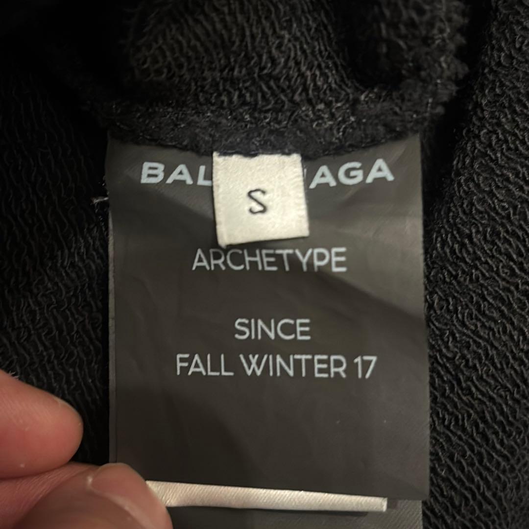 BALENCIAGA ミニロゴ ダブルジップ フーディ パーカー　Sサイズ
