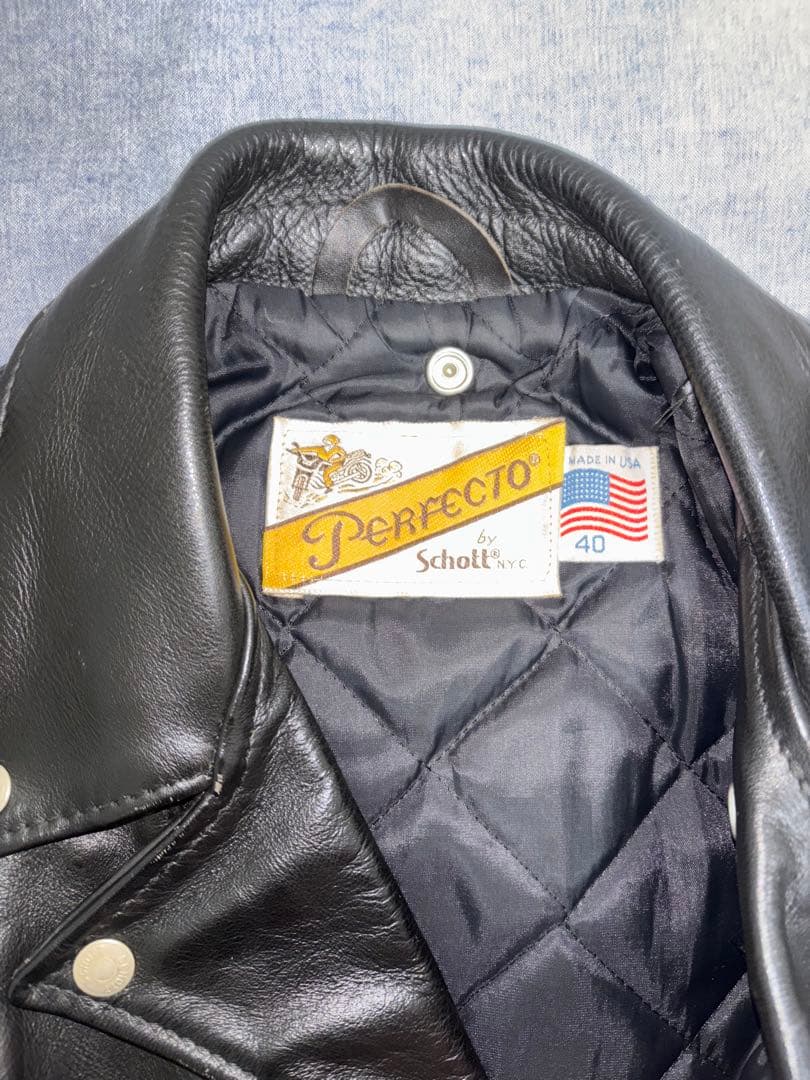 90's SCHOOTダブルライダースジャケット品番618 サイズ40 usa産