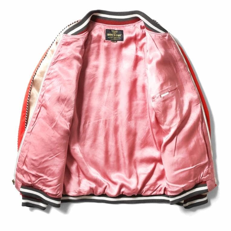 新品＊HOUSTON スカジャン スーベニアジャケット 舞妓 オレンジ L