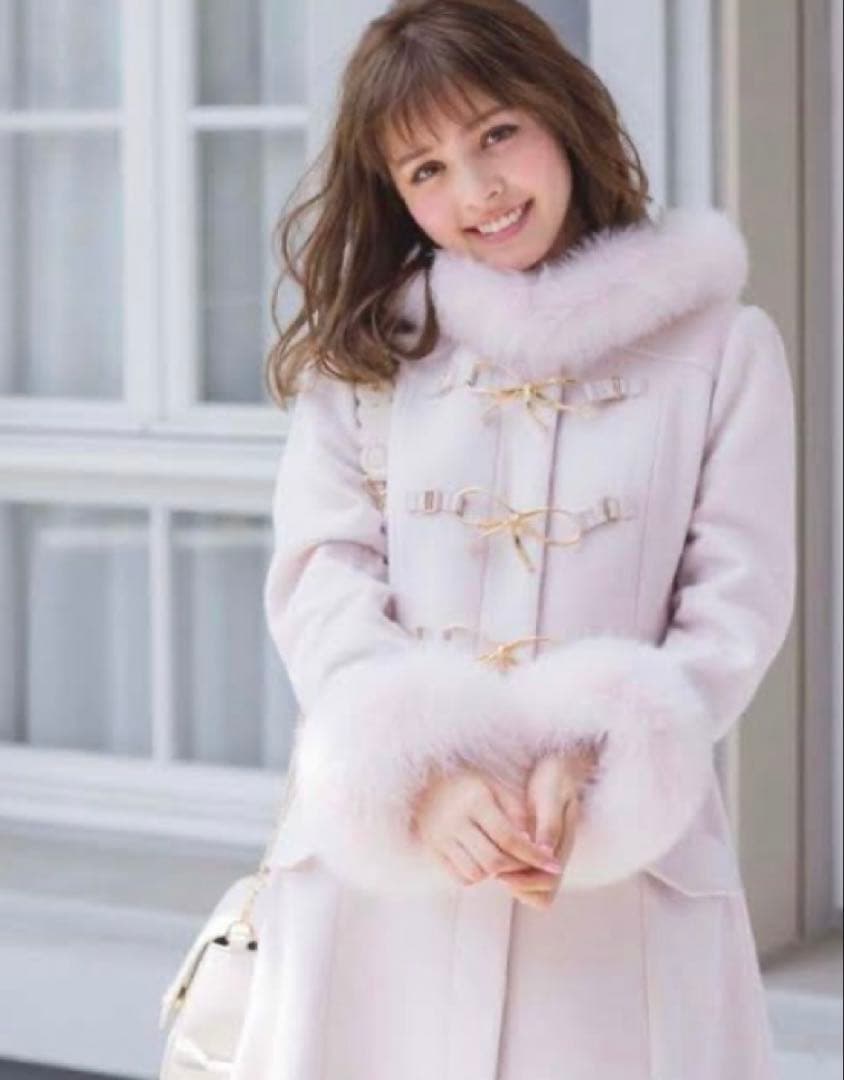 LODISPOTTO スウィートリュバンダッフルコート　薄ピンク　美品