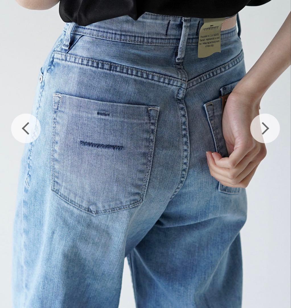 人気【YANUK】Lea ボーイズストレート(W26)APS デニムパンツ 美品
