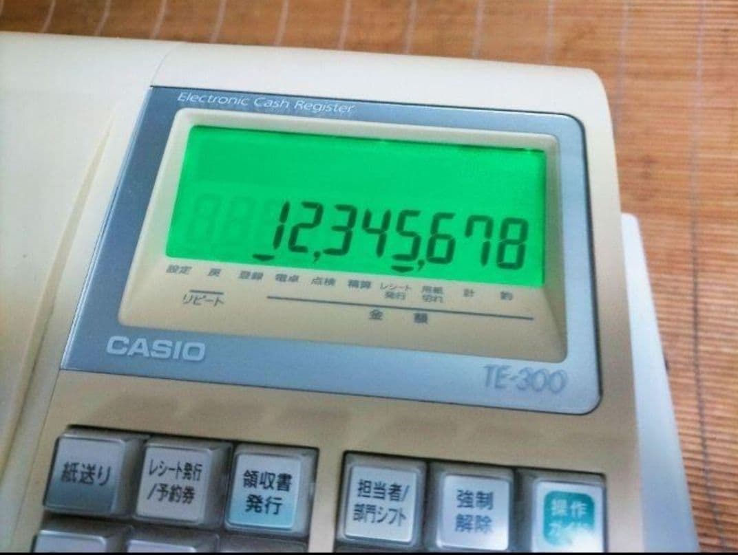カシオレジスター　TE-300　フル設定無料　 送料無料人気機種　800000