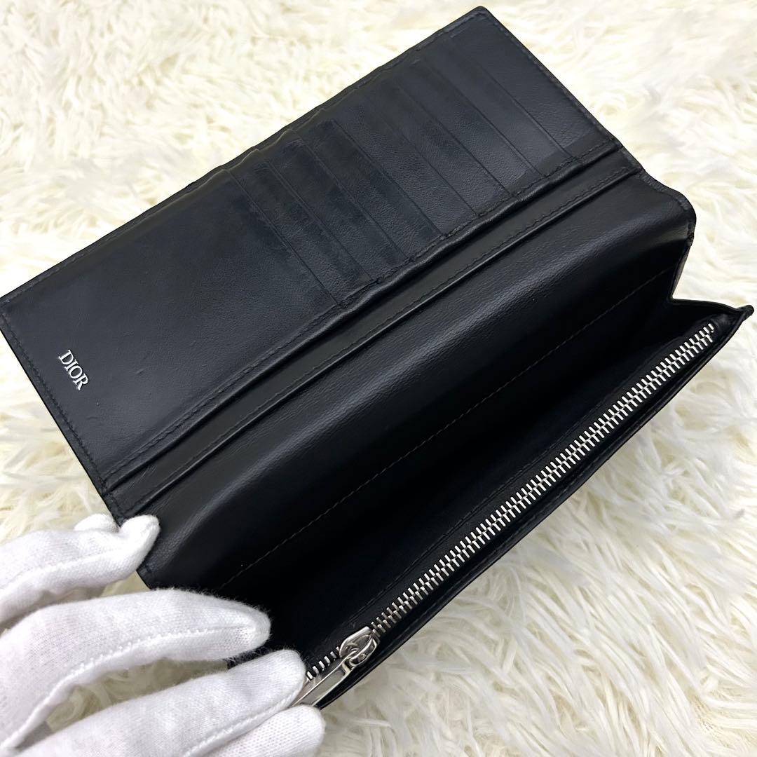 【美品】ChristianDior トロッター レザー 二つ折り 長財布