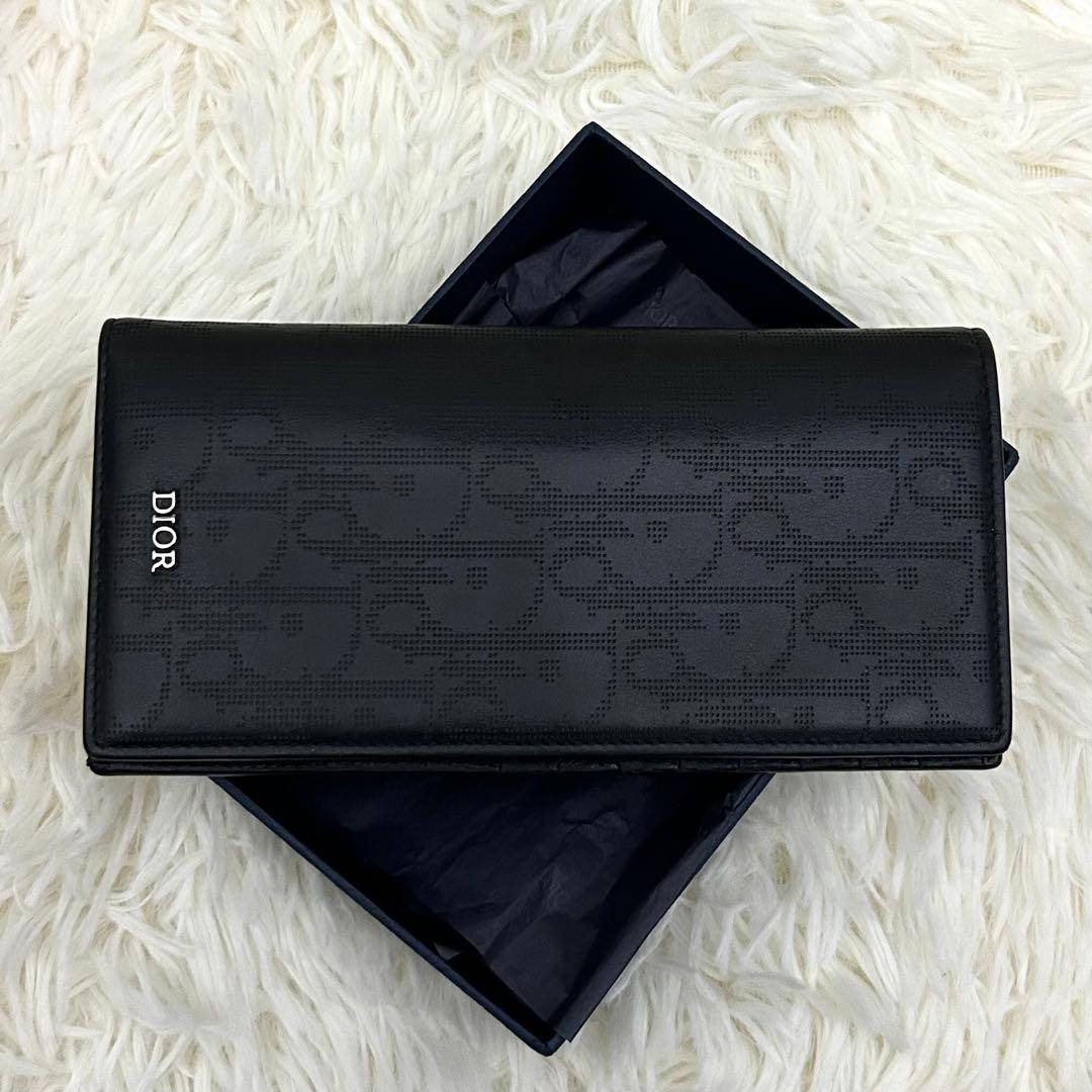 【美品】ChristianDior トロッター レザー 二つ折り 長財布
