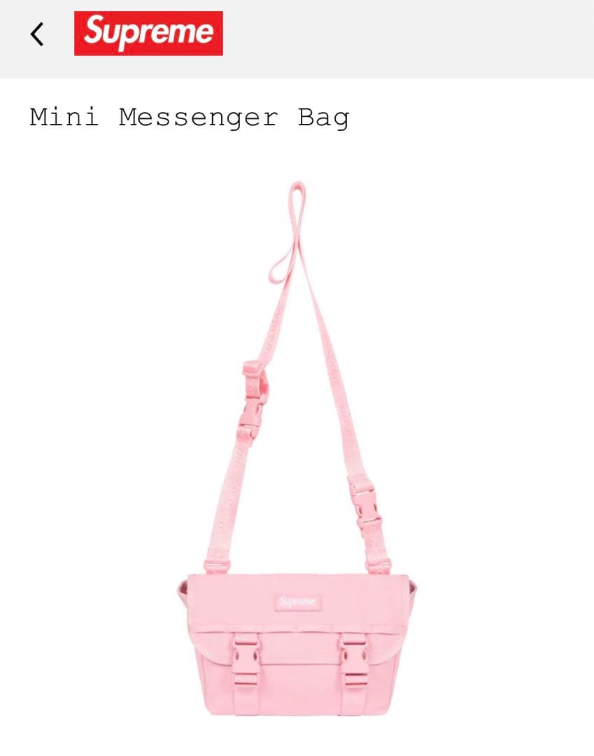 バッグ 25SS Mini Messenger Bag Light Pink