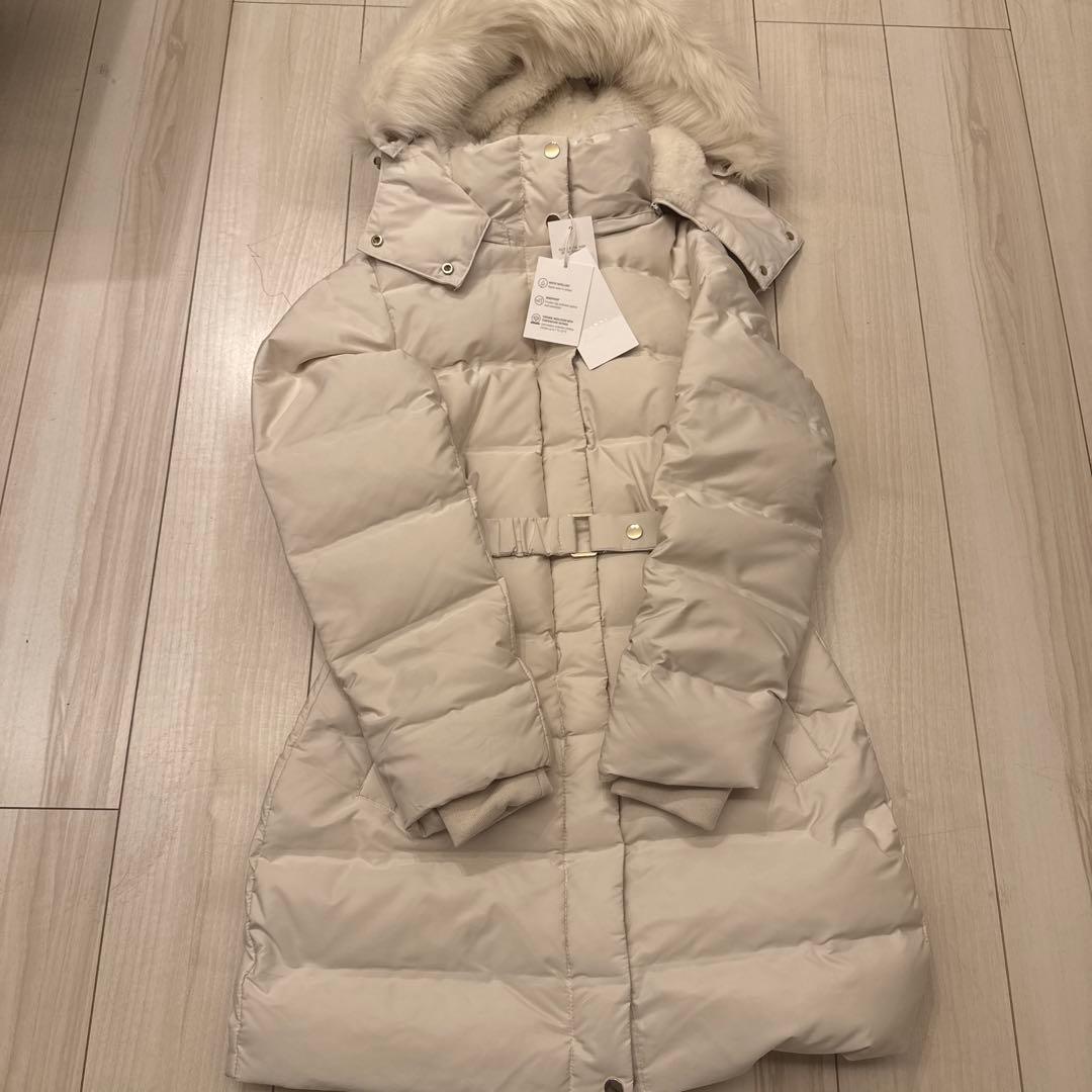 撥水加工入りウィンドブレーカーフード付きダウンジャケット　XS