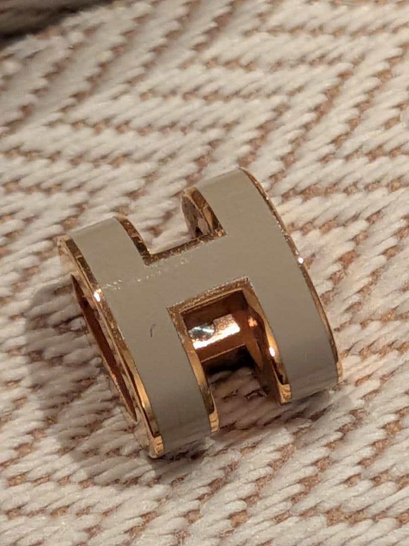 【HERMES】エルメス ポップアッシュミニ Hポップ ピアス　マロングラッセ
