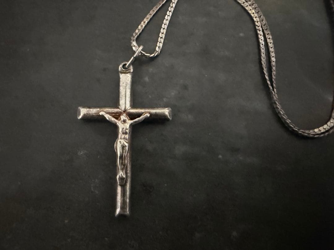 ヴィンテージ　シルバー　925 イタリア　アンティーク　ロザリオ　ネックレス