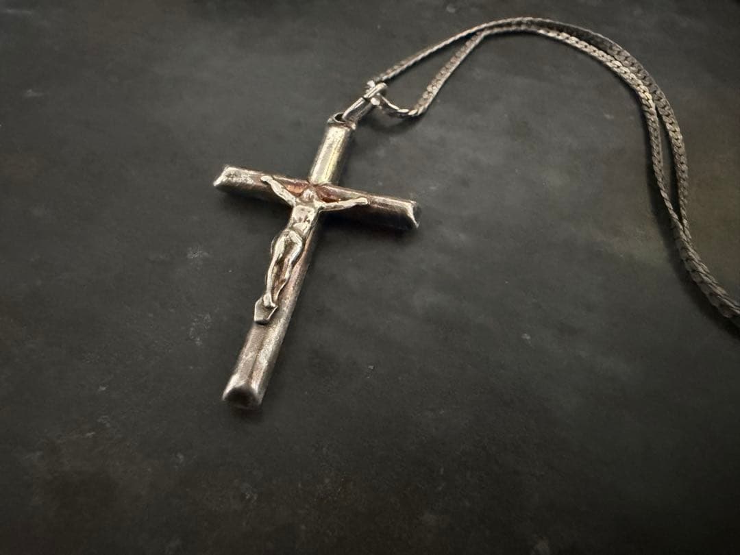 ヴィンテージ　シルバー　925 イタリア　アンティーク　ロザリオ　ネックレス