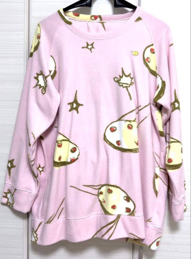 tsumori chisato ナイトウエア LL 上下セット 綿混フリース素材