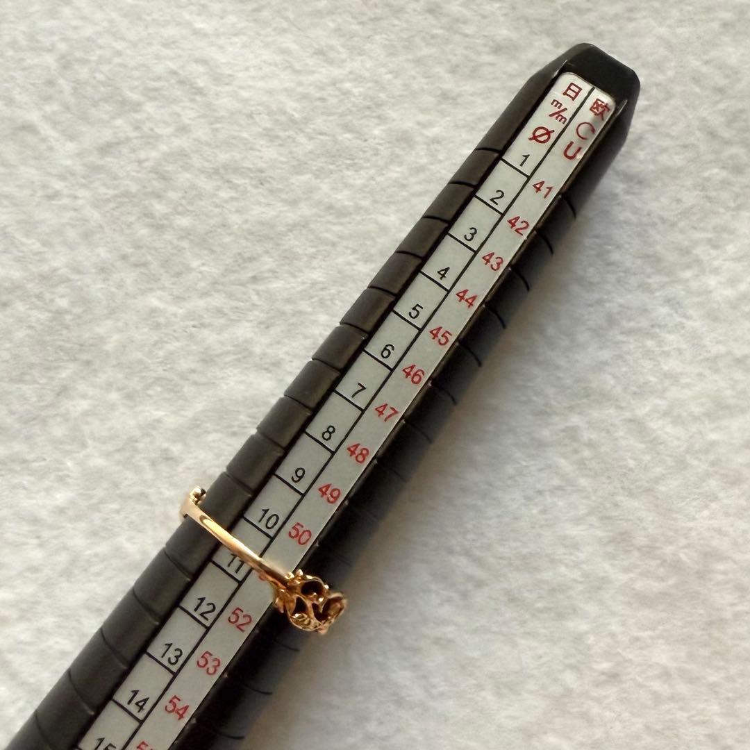 agete アガット K10 オリーブ モチーフ リング 指輪 透かし レース