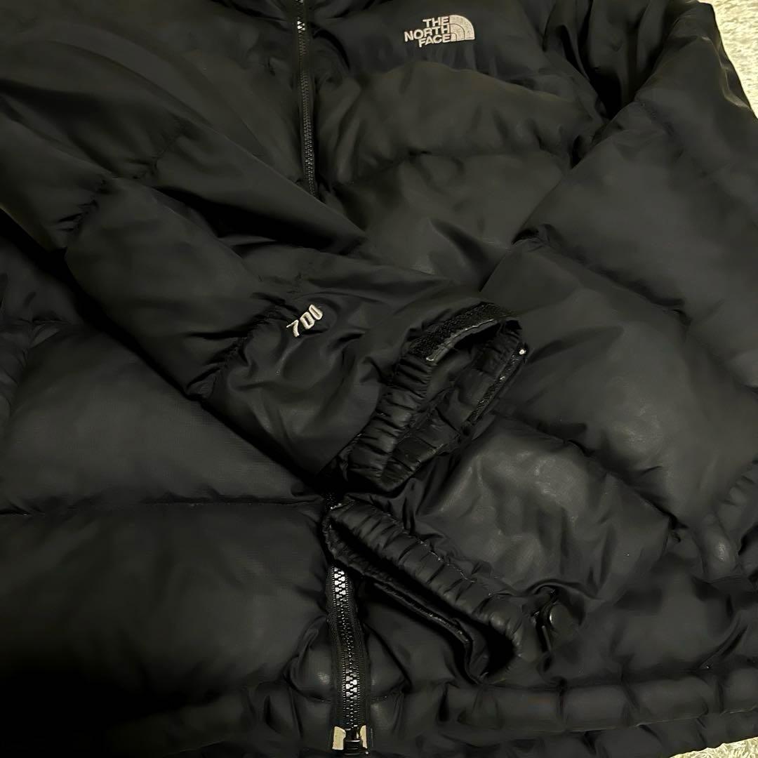 ノースフェイス　ダウンジャケット　レディースL　700フィル　ブラック黒　古着