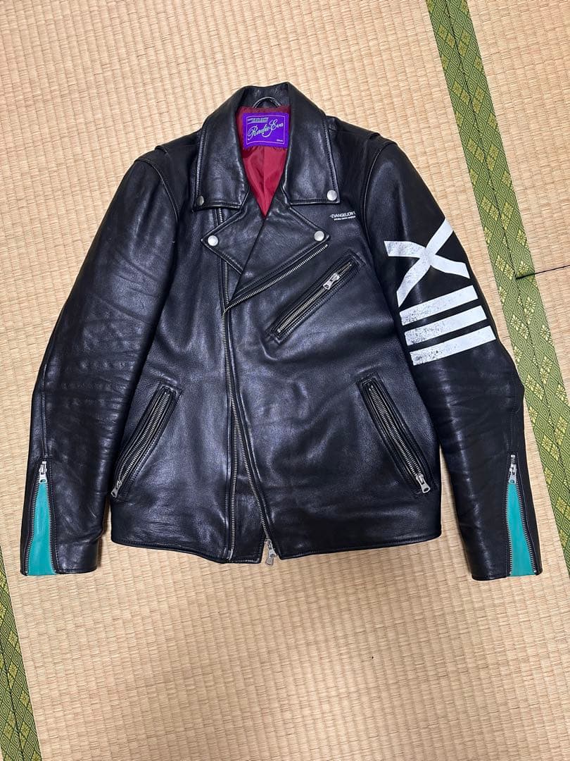 RADIO EVA エヴァ13号機 マリ着用 本革ダブルライダースジャケット L