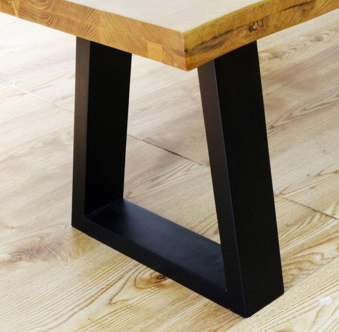 レザークッションおまけ付き　天然木　ダイニングベンチ　一枚板風　オーク　無垢材