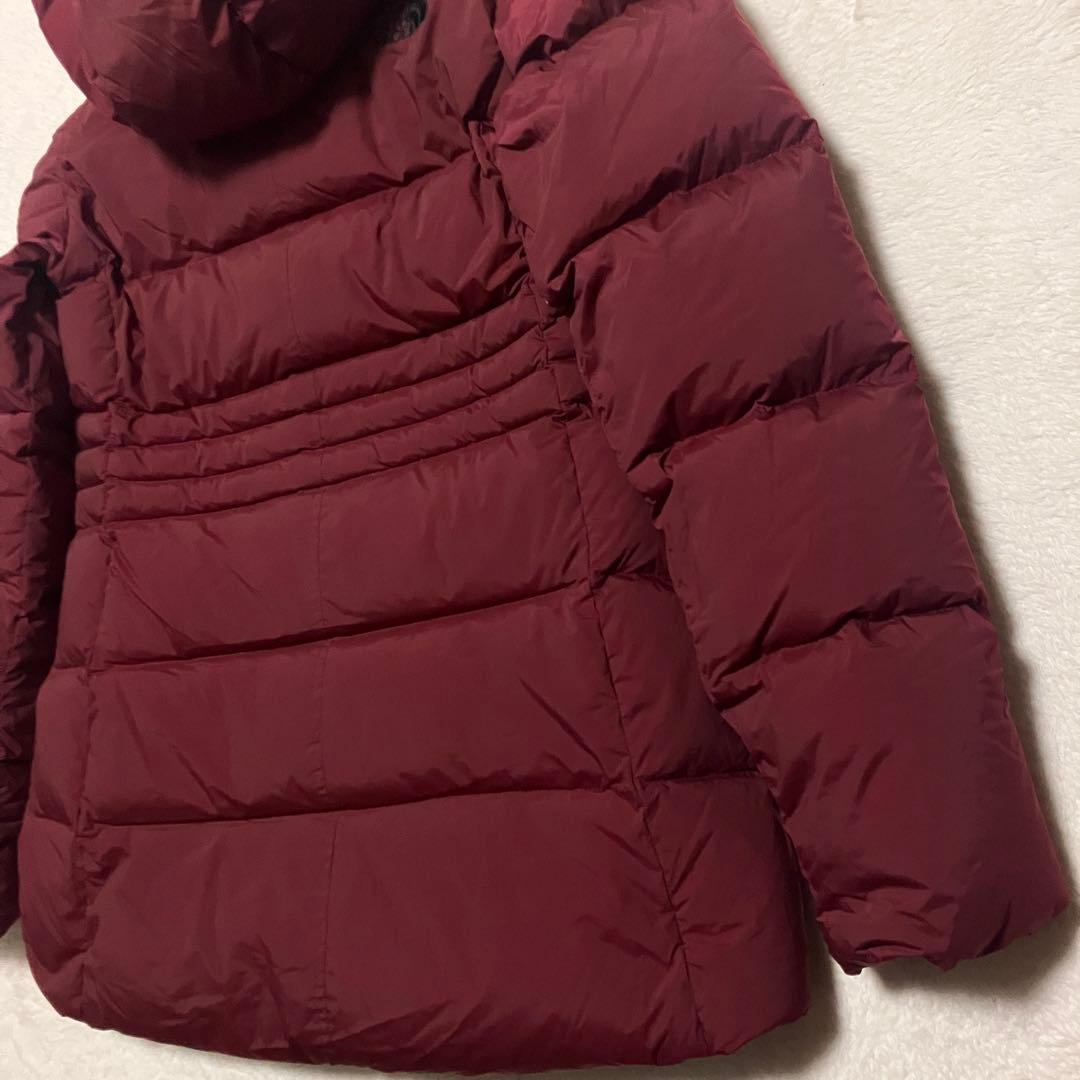 THE NORTH FACE ダウンジャケット M バーガンディ 羽毛 ハーフ丈