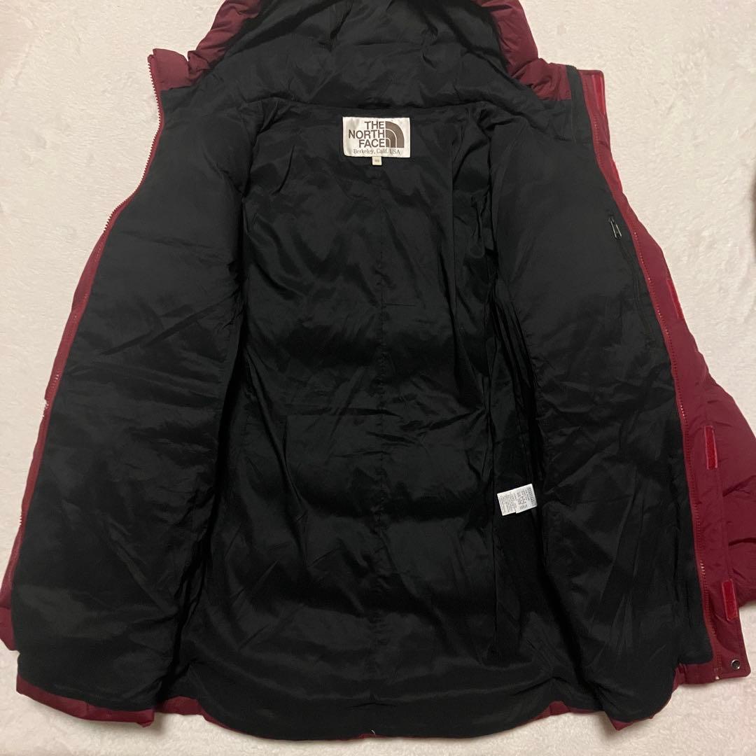 THE NORTH FACE ダウンジャケット M バーガンディ 羽毛 ハーフ丈