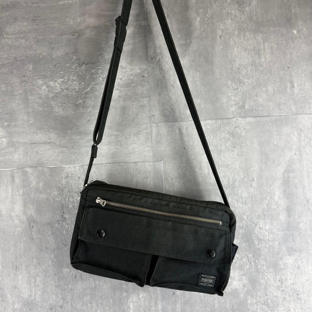 PORTER ショルダーバッグ 黒 キャンバス 日本製 吉田カバン